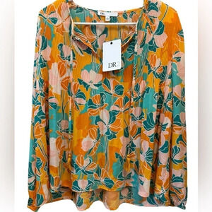 Anthro x Daniel Rainn | Floral Peasant Blouse (S)